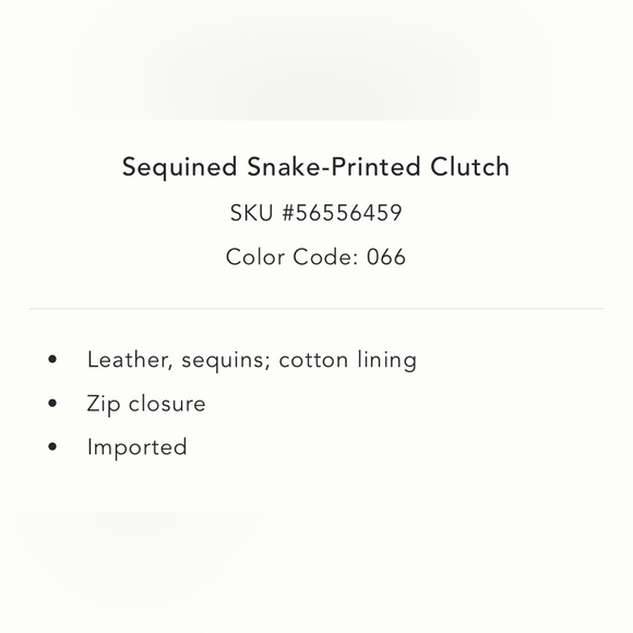 Anthropologie Sequined Snake-Printed Clutch - Picture 4 of 9